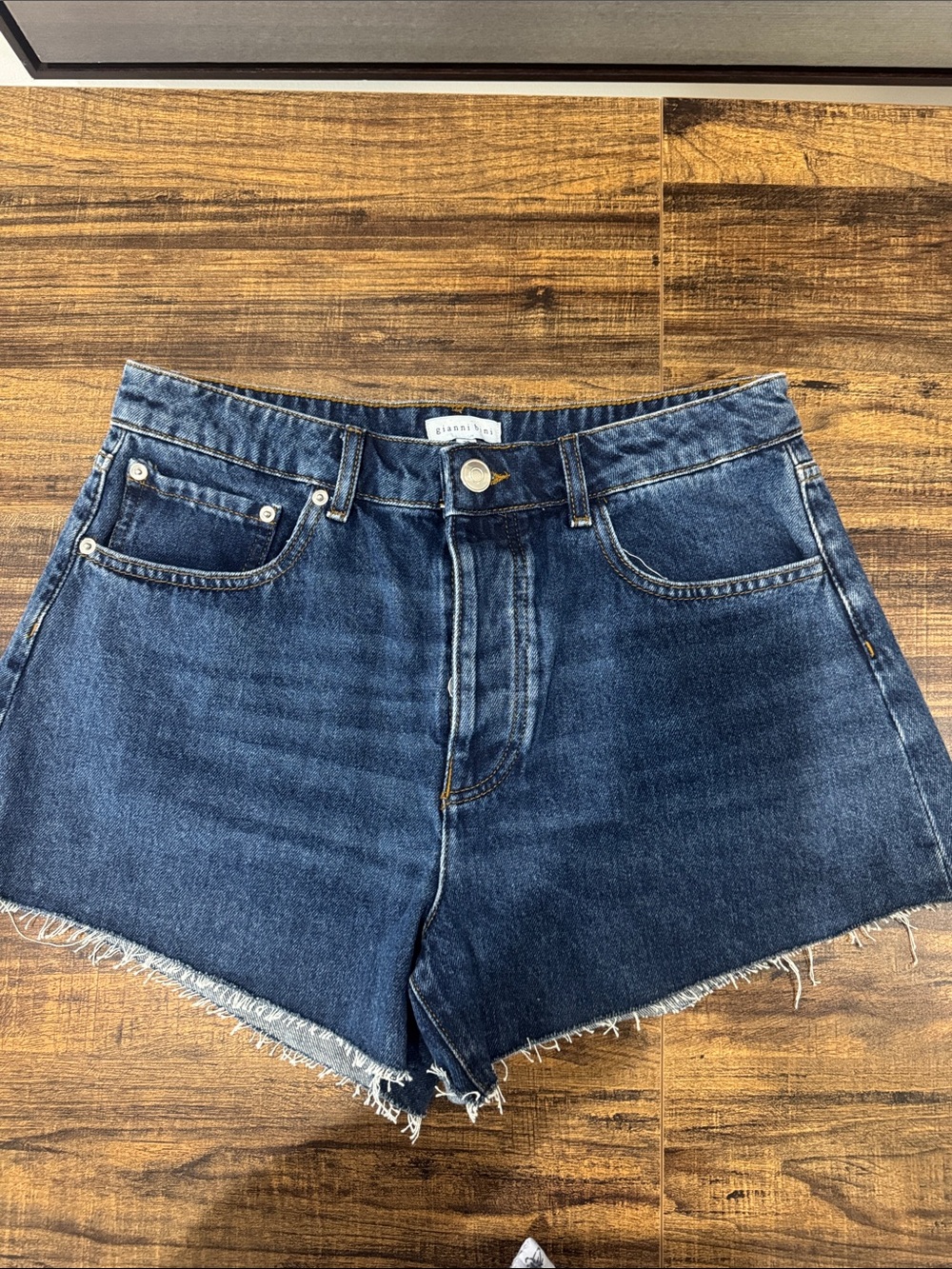 Gianni Bini Dark Blue Denim Cutoff Shorts